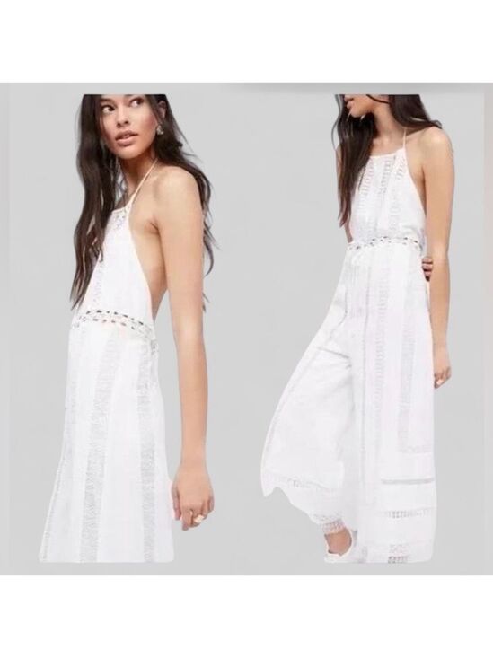 Free People Pants - Free People Sydney Sky Jumpsuit White Size S EUC